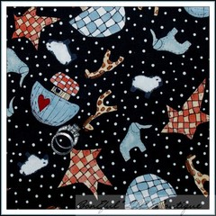 BonEful Fabric FQ Cotton Quilt Noahs Ark Animal Star Heart Nursery Baby B&W Dot