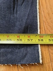 9+ YARDS VINTAGE DEEP INDIGO DENIM 100% COTTON FABRIC 58″ WIDE
