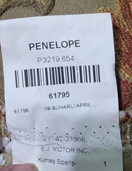 Premium Raised Gold Damask Brocade EJ Victor PENELOPE Upholstery Fabric 5.5 YDS
