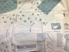 Vintage Daisy Kingdom Morning Glory Doll Dress Cut and Sew Fabric Panel
