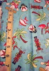 VTG Tropical Vacation Santa Flamingos Reindeer Palm Trees Tropical Fish BTFE