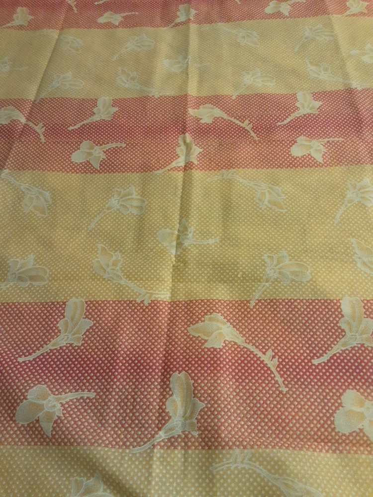 Fabric Flowers On Boarder 60 L X 36 W Multicolor