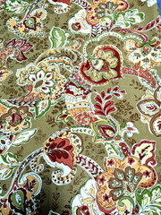 Braemore Design Floral Art Screen Print Fabric Drapery Pillow Upholstery 6 Yard