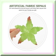 Artificial Flower Sepal Kit 100 Pieces Fabric Green