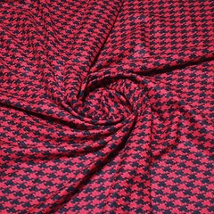 HEAVY ACRYLIC WINTER JACKET COAT CRAFTS FABRIC BIG 30 mm HOUNDSTOOTH CHECK 44’W