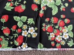Timeless Treasures Fabrics STRAWBERRIES Pattern #Fruit-C6425 Quilt Fabric 2 Yds