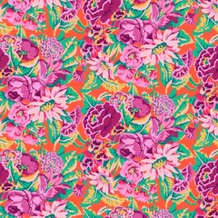 1/2 Yard – Kaffe: From the Archives | Floral Dance – Magenta by Kaffe Fassett