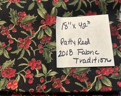 Assorted Lot Christmas Poinsettia Print & Solid Fabric Material 6 Diff Fabrics