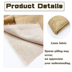 19.7×57.5 Inch Linen Speaker Grill Cloth Protective Dustproof Mesh Beige