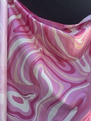 Italian Deadstock 100% Silk Twill 60 GSM Fabric By The Yard Emilio Pucci Logo