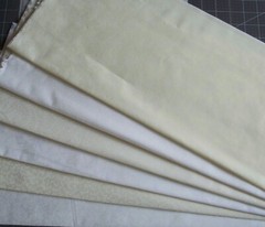 6 Fat Quarters Bundle Neutral Tonal White tonal and White on Cream Tonal Fabric