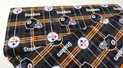 Licensed NFL PITTSBURGH STEELERS plaid FLANNEL fabric BTY (6431) Fan Shop!