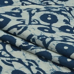 20 Yard Indigo Blue Fabric 100% Cotton Hand Dyed Indian Sewing Dressmaking