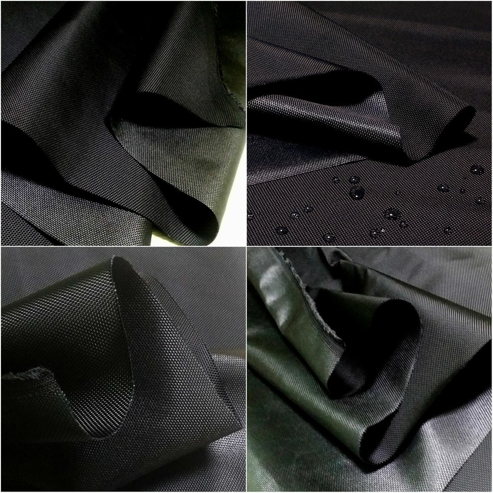 RARE HEAVY 3360D BALLISTIC NYLON WATERPROOF OUTDOOR MARINE FABRIC BLACK BY METER
