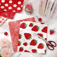 Versatile 12 Pcs Strawberry Fabric for DIY Projects – 18×22 Inch Fat Quarters