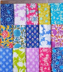 ABB 15 pcs 10″x10″ Kantha Cotton Fabric Squares MIXED DIY Craft “” NO TARIFF “”