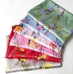Satin Fabric 58″Wide By Yard Silky Charmeuse Material Floral Satin Fabric Scarf