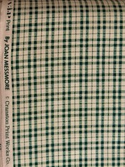 VTG VIP Cranston Green Cream Gingham Buffalo Check Plaid Cotton Fabric 4 Yds LOT