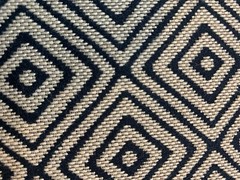 Upholstery Weight Fabric 3.5 Continuous Yards 58” Wide Diamond Pattern Black Tan