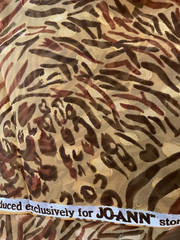 Fabric Lot 1 Yd 56 W Animal Print Leopard Brown Gold Poly Sheer Textured