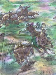 “Western Roundup” Millworth Converting Corporation Vintage Cotton Fabric