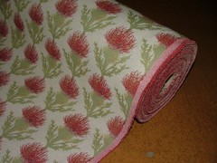 Scottish Thistle Curtain Fabric Rosso Upholstery Cushion Blind Use Jacquard