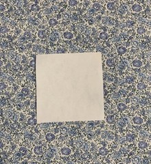 Vtg Floral Calico Fabric By Fabri-Quilt Blue Green White Cottagecore BTHY