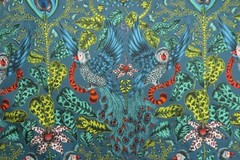 CLARKE & CLARKE BY EMMA SHIPLEY CURTAIN FABRIC Amazon 1.4 METRE NAVY 100% COTTON