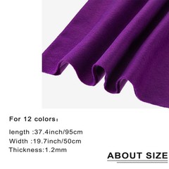 12 Pcs 37×20 Inch Felt Fabric Sheets, 1.2mm Thick, 12 Assorted Colors, DIY