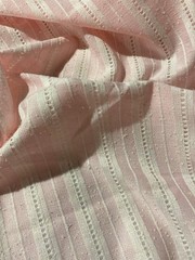 Lightweight cotton polyester knit fabric /pink and white stripe 1 yd 20″ x 60″