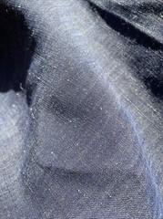 Gambiered Silk Linen Denim Fabric Natural Dye Mud Silk By Half YARD 45momme