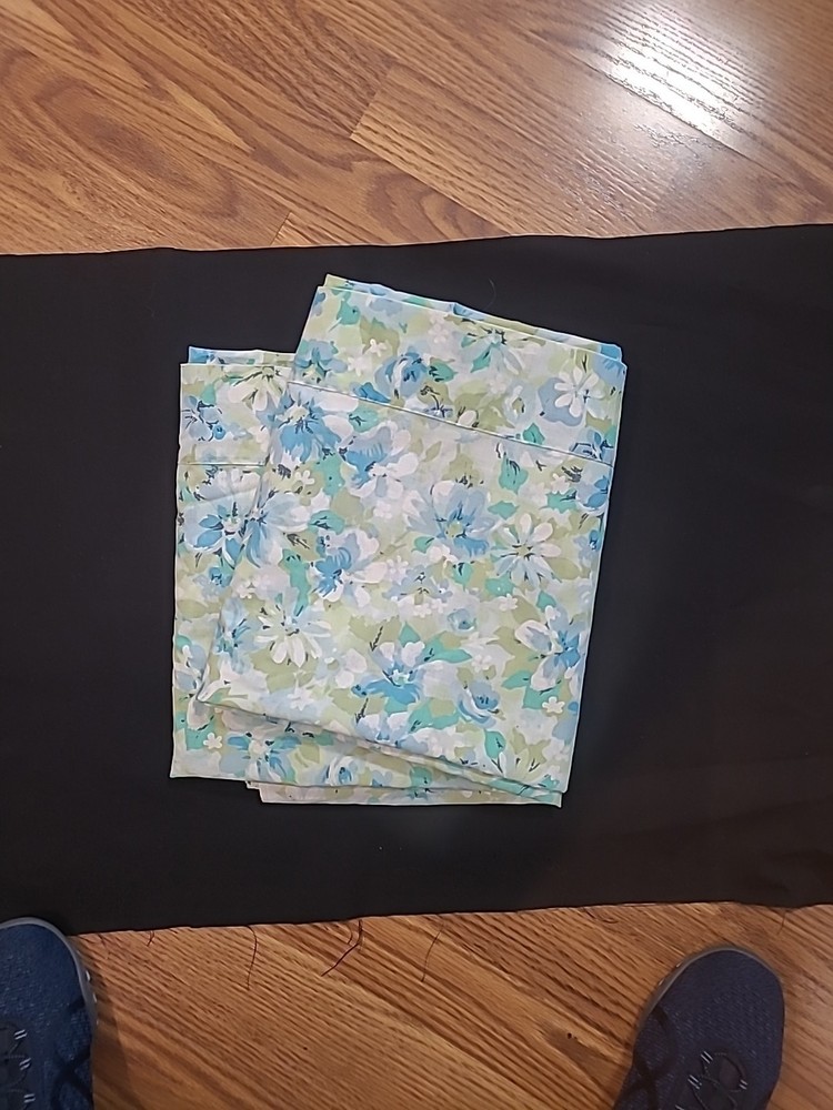 Vintage * SPRINGMAID * Double Flat Sheet * Blue Daisy * Very Good