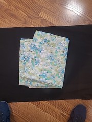 Vintage * SPRINGMAID * Double Flat Sheet * Blue Daisy * Very Good
