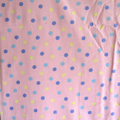 vtg Light Weight Corduroy Pastel Pink Polka Dots 2 yds x 45″