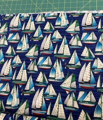Sailboats Fabric 100% Cotton By Hoffman International By the Yard