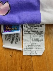 Vintage Disney Winnie The Pooh Patchwork Baby Crib Bedding Decor Quilt Fabric