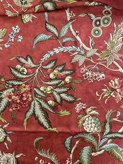 Curtain Decorator Fabric 50” Wide X 75” Long Orange Gold Green Tan Blue