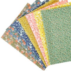 7pcs Fat Quarter Flower Fabric Bundles Quilting Cotton Craft Fabric Pre-Cut