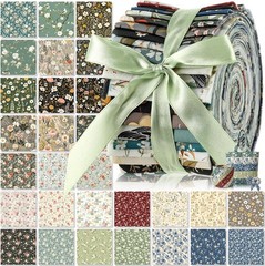 60 Pcs Spring Floral Quilting Fabric 2.6 x 40″ Cotton Fabric Strips Bundles