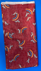 Rainbow Zebra Fabric RED Cranston Print Works cotton 2 1/3 yds