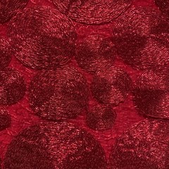 Designer Red Coil Circles High End Speciality Fabric 54×30”