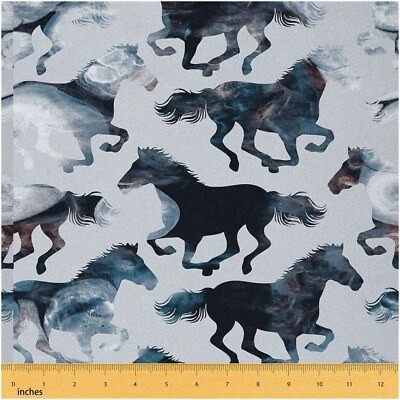 Abstract Horse Fabric 36×58 inches for indoor outdoor projects