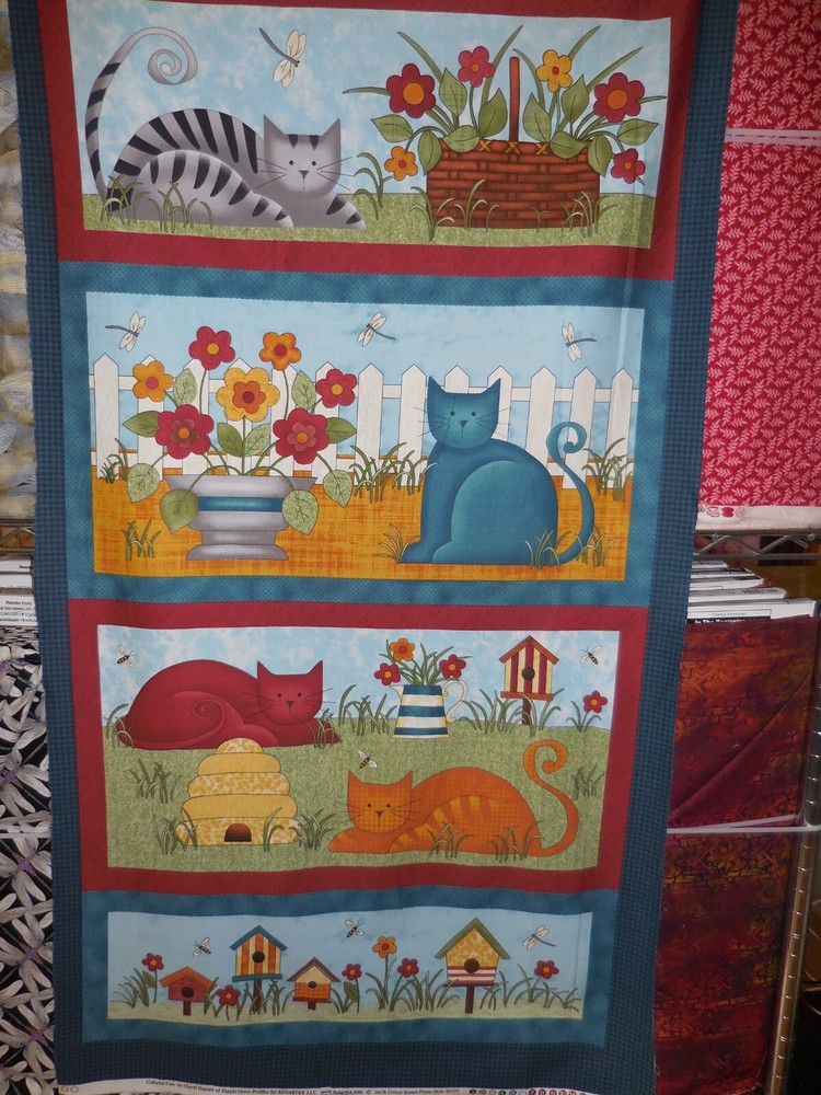 “Colorful Cats”, Panel, Multi, Benartex, Panel aprox. 24″x44″
