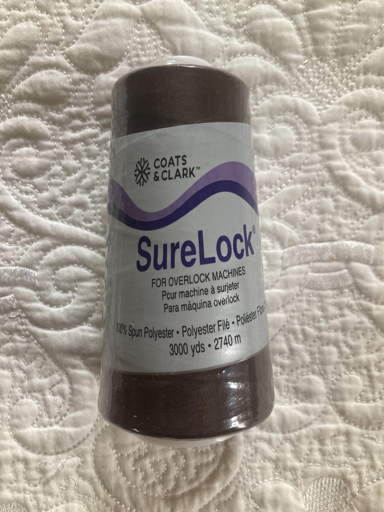 Coats & Clark Sure Lock Serger All Purpose Thread Spun Polyester Chona Brown