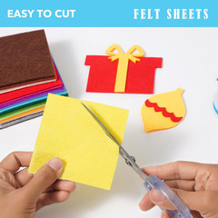 40PCS Felt Fabric Sheets Craft – 4″X 4″ Assorted Colors – 1Mm Thick Square Nonwo