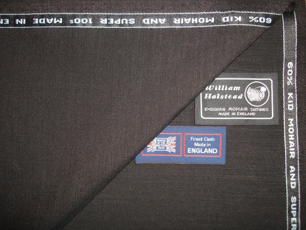 60%KID MOHAIR & 40%WOOL SUITING FABRIC MADE IN ENGLAND BY William Halstead 3.4 m