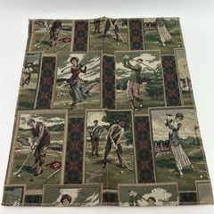 6 Golf Tapestry Upholstery Fabric Samples Vintage Modern Designs Golfing Pillow