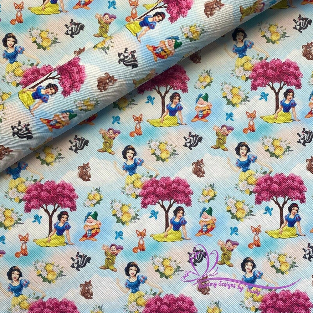 Snow White Disney Printed Faux Leather Sheets 20cm x 30cm