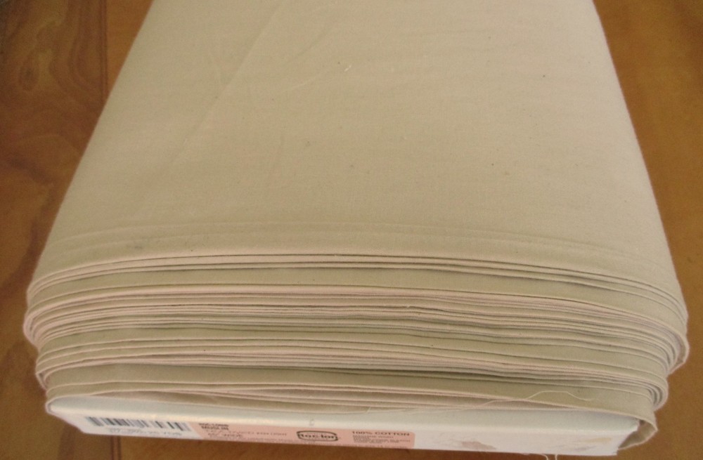 5 uncut yards ROC-LON Tea Dyed Fabric 45″ wide MUSLIN #424
