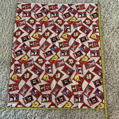 Vintage Looney Toons Sesame Street Cartoon Taz Tweety Sewing Fabric Penal Lot 7